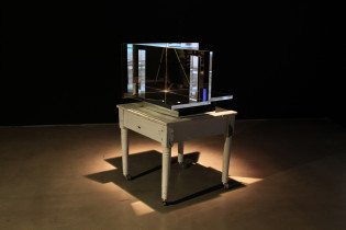 Łukasz Obałek,widok z wystawy "Chiosc" w galerii "+" w Rondzie Sztuki